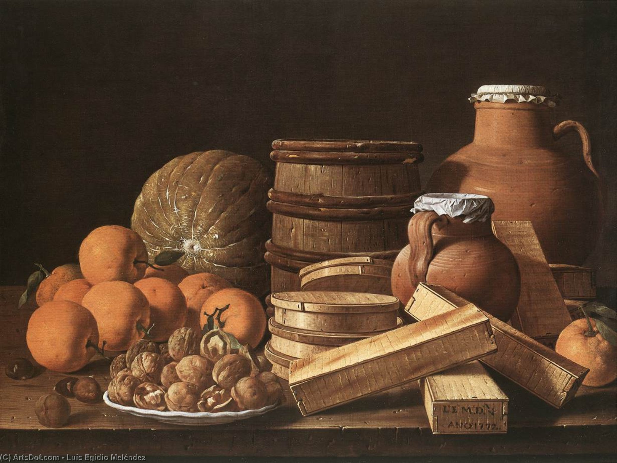 Still-life With Oranges And Walnuts — Luis Egidio Meléndez