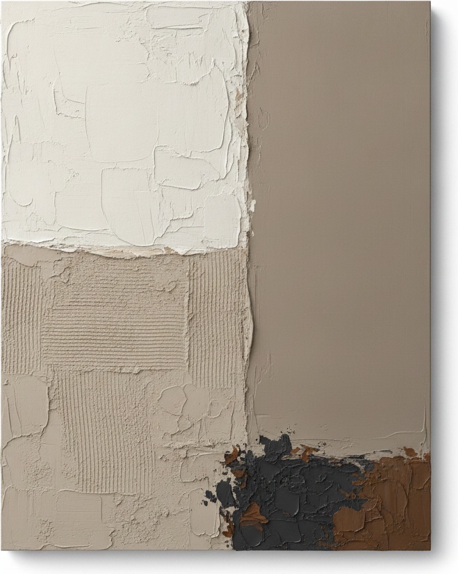 Layers Of Sand And Charcoal In Sculptural Relief — David Moreau