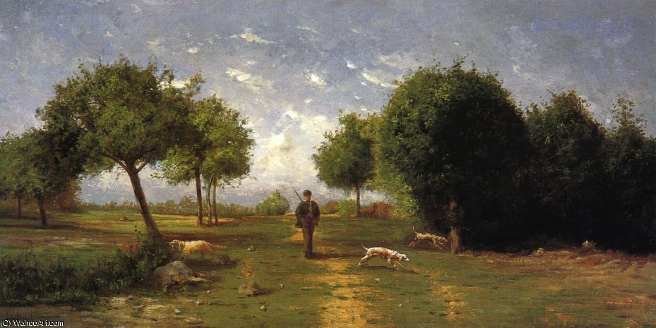Huntsman And His Hounds — Antoine Chintreuil