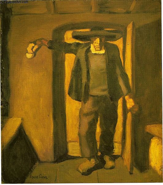 Peasant Using Holy Water — Albin Egger-lienz
