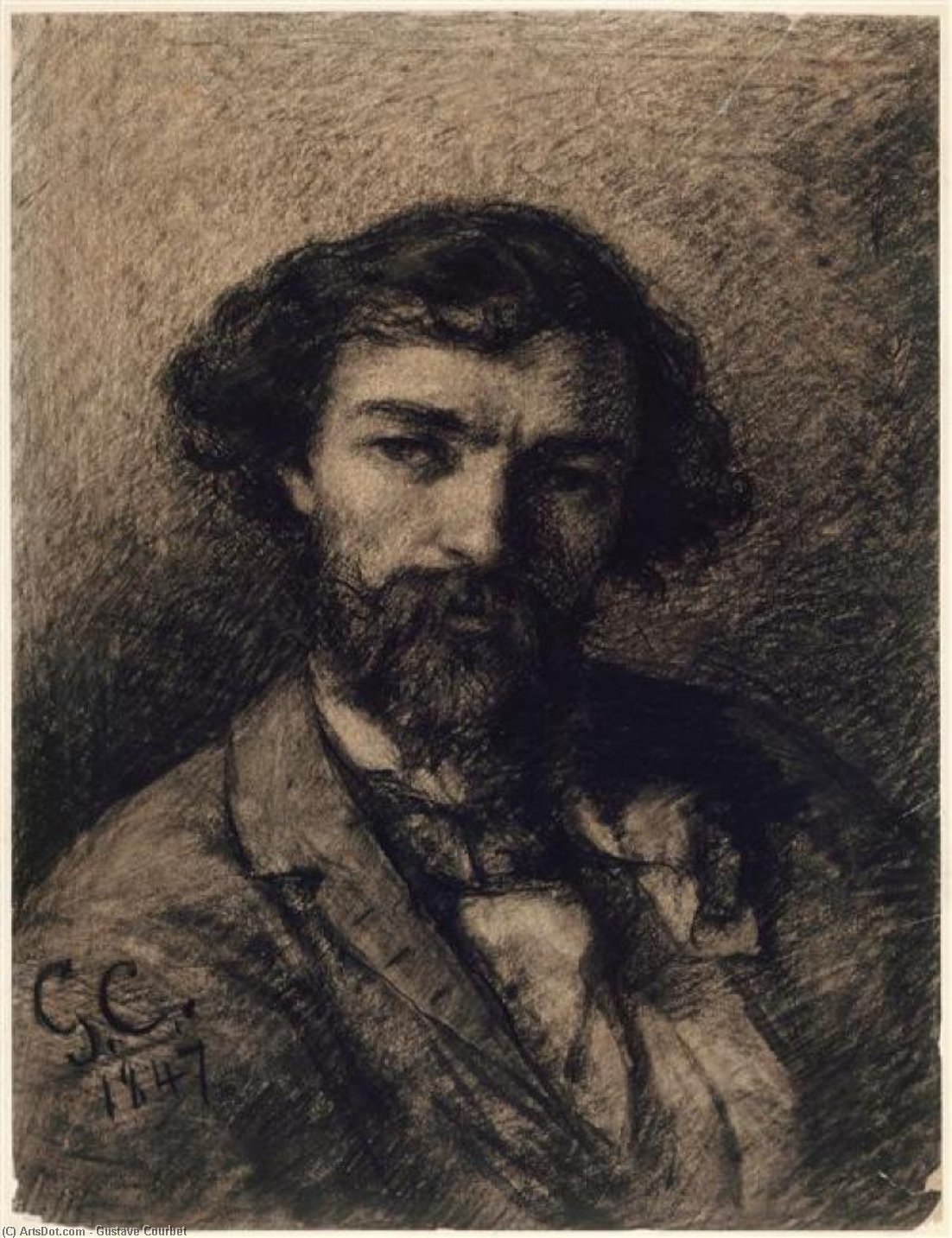 Portrait Of Alphonse Promayet — Gustave Courbet