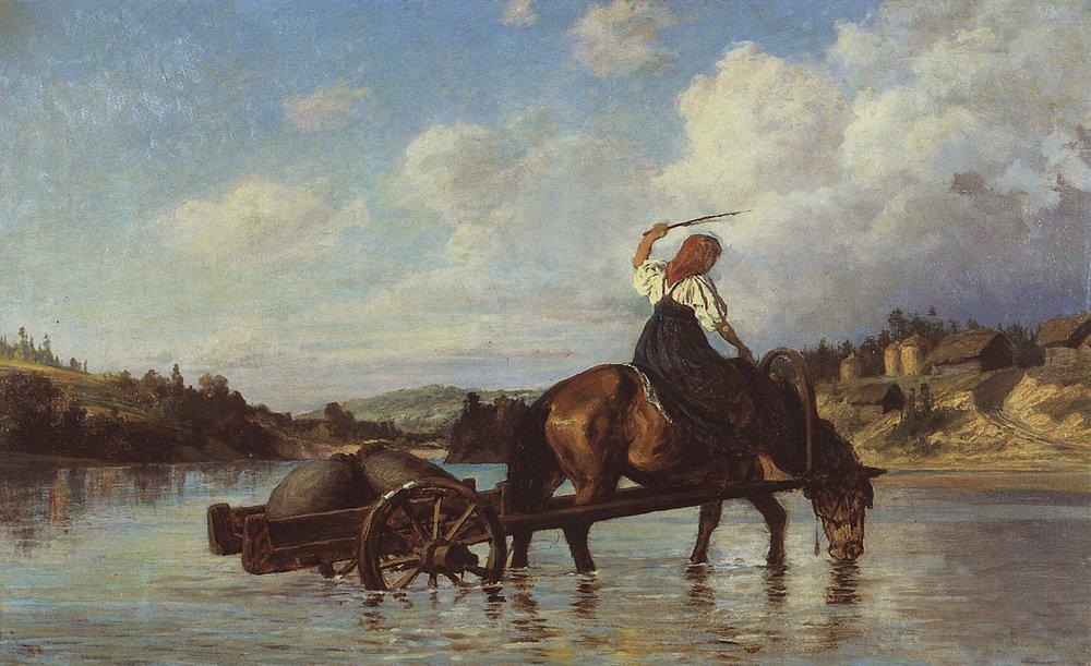 Crossing Of The River Oyat — Vasily Dmitrievich Polenov