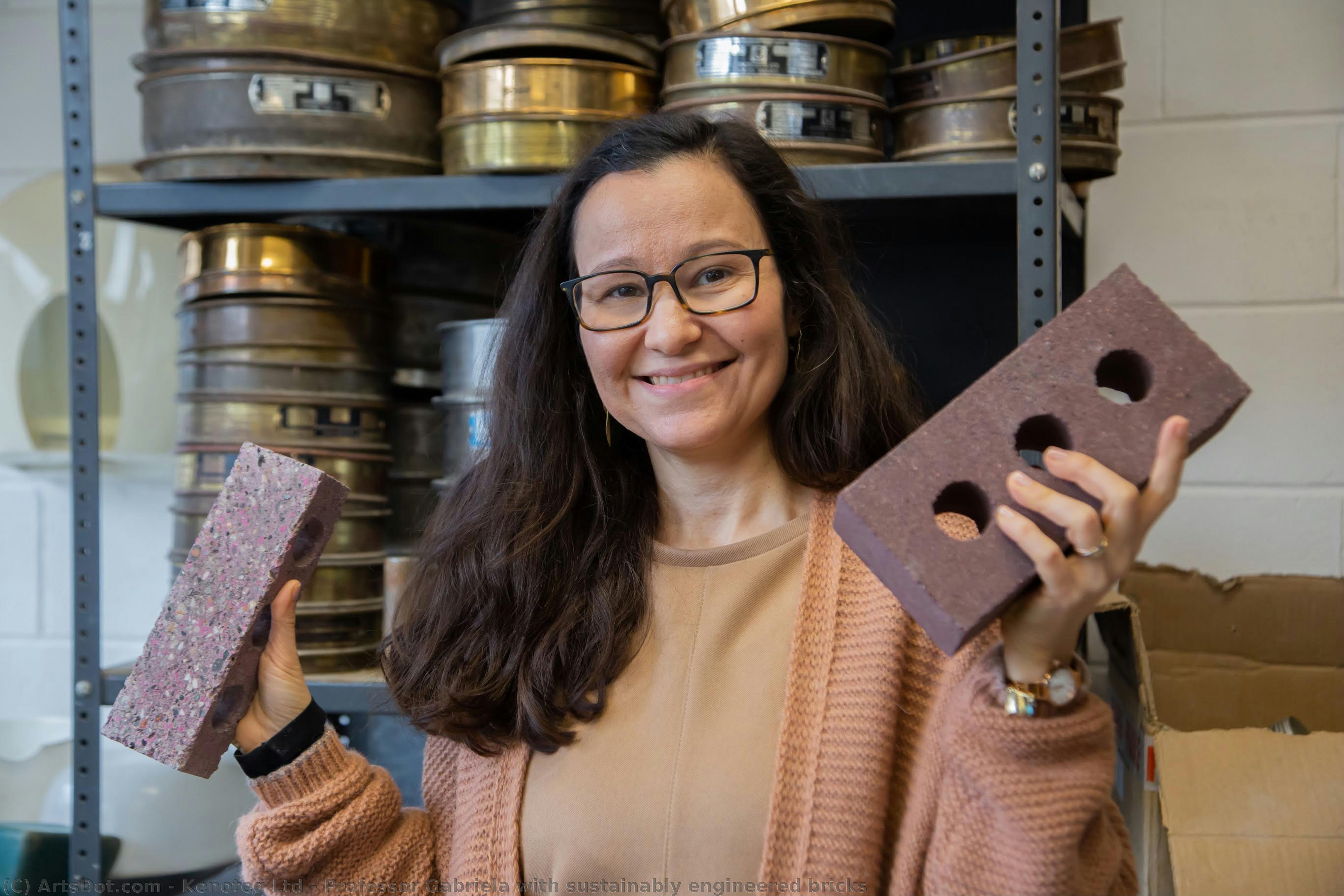 Professor Gabriela With Sustainably Engineered Bricks — Kenoteq Ltd