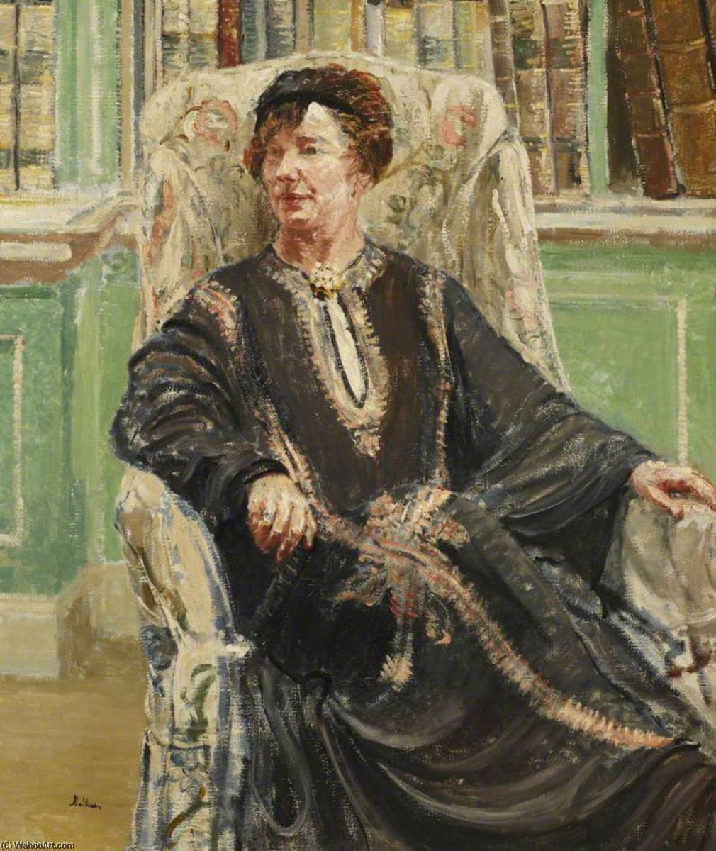 Dame Freya Stark (1893–1993), Seated In A Chair — Paul Ayshford Methuen