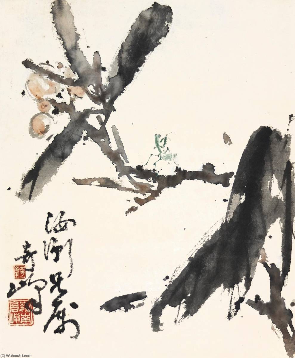 Loquat And Mantis — Gao Qifeng