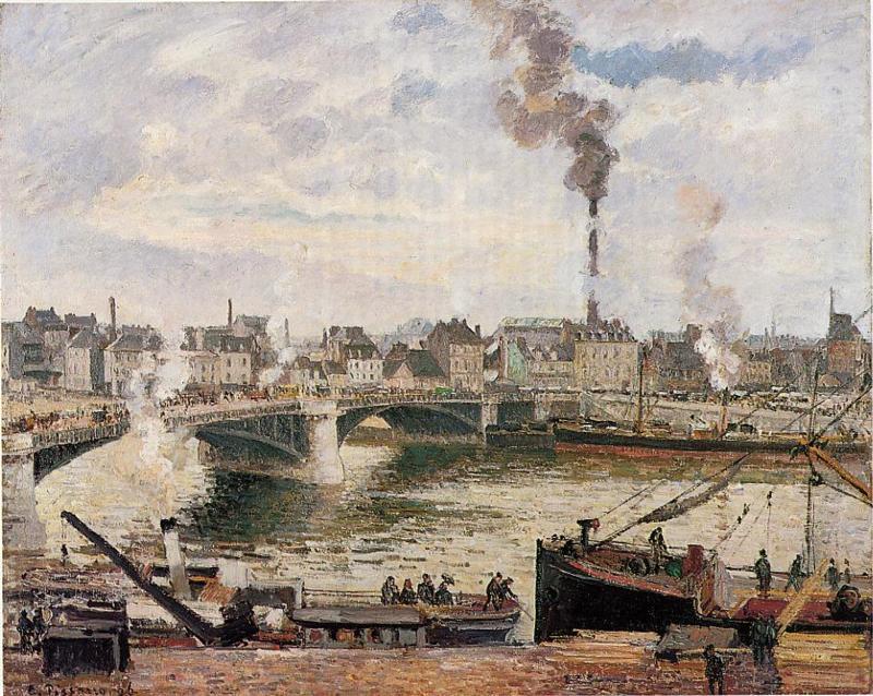 El Puente Boieldieu En Rouen — Camille Pissarro