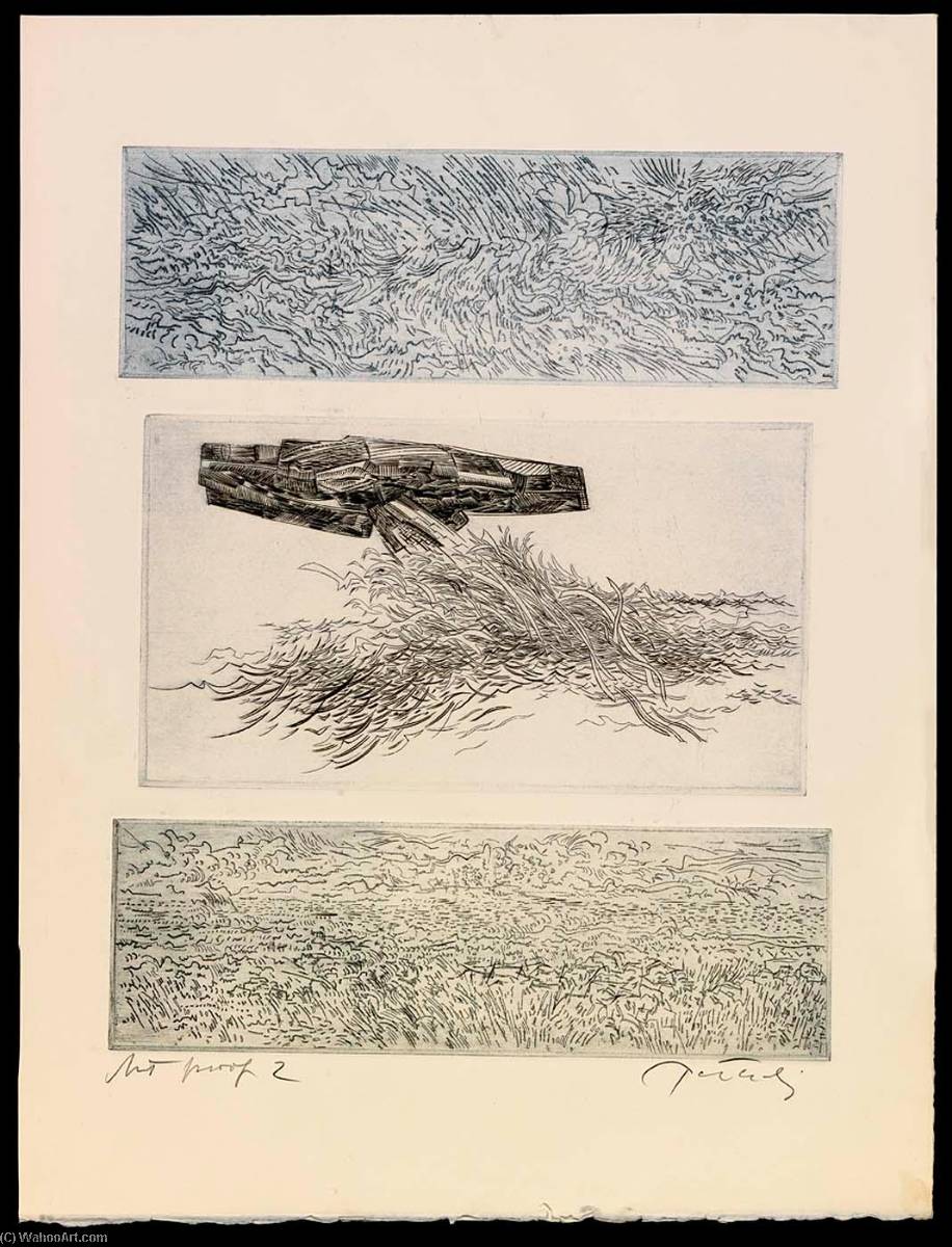 The Sea Shines, State 2, From The Portfolio A Genesis — Gabor Peterdi