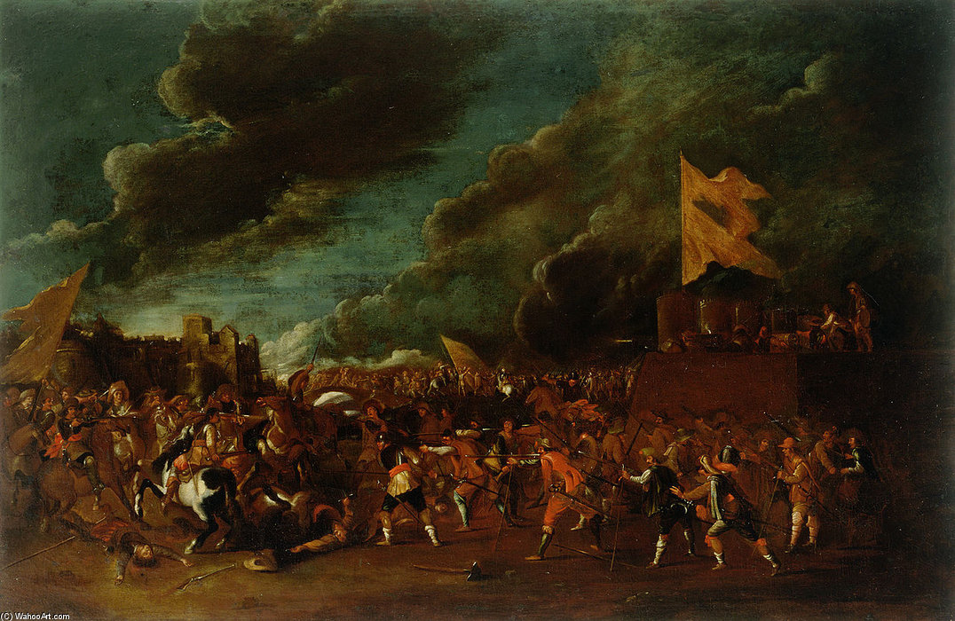 Bitka Pred Utrjenim Mestom — Cornelis De Wael