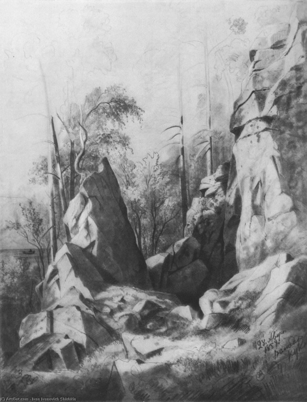 Rocks On The Island Of Valaam. Kukko — Ivan Ivanovich Shishkin