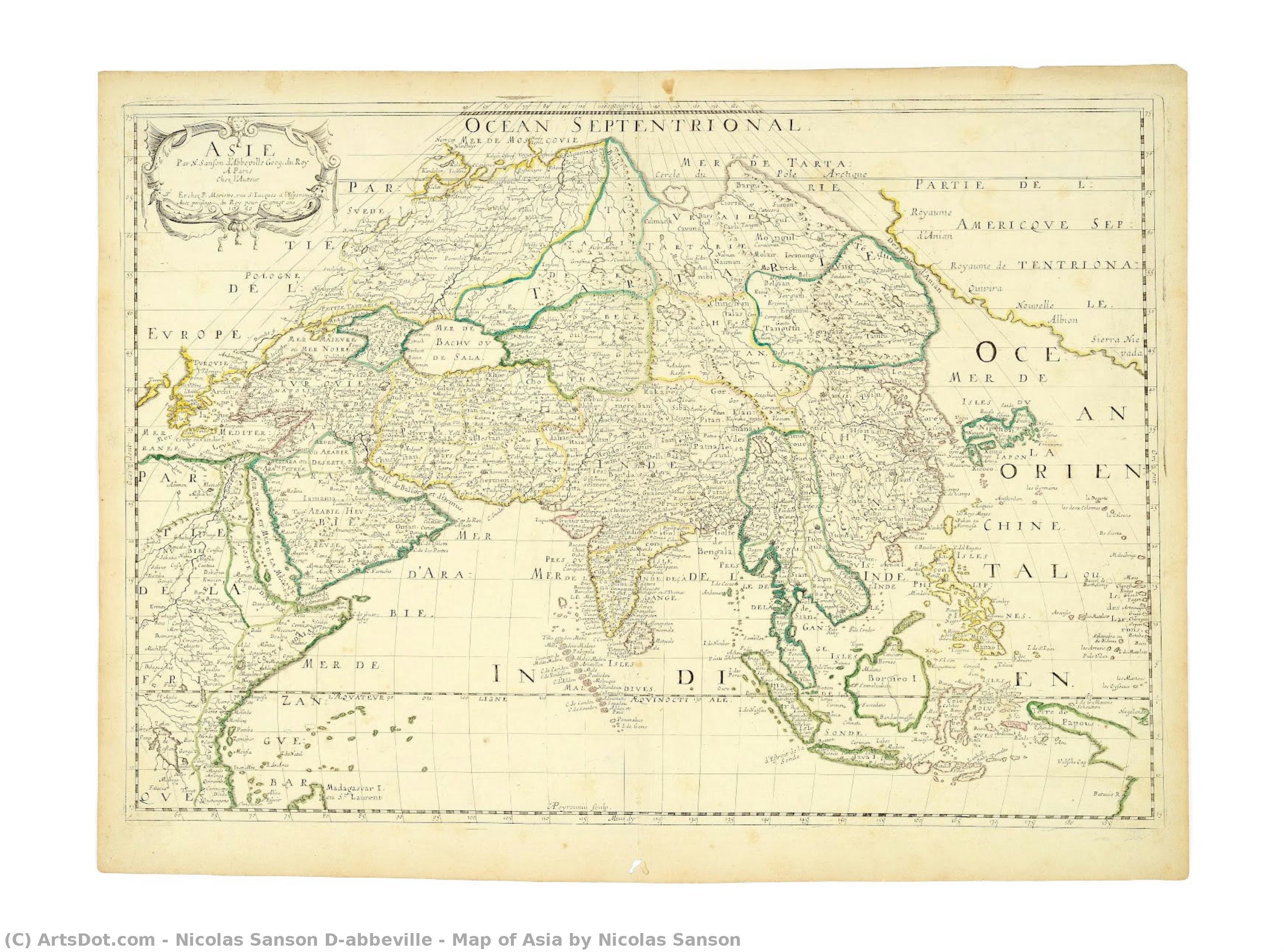 Map Of Asia By Nicolas Sanson — Nicolas Sanson D'abbeville