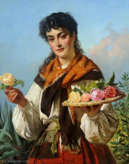 The Flower Girl — Edward Charles Barnes