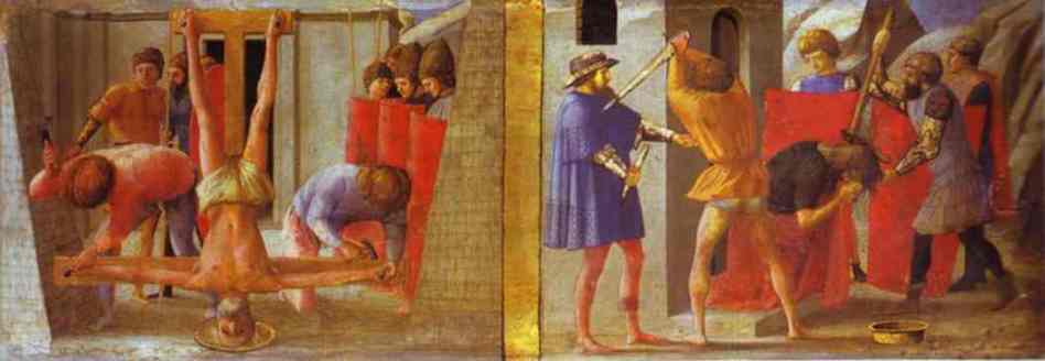The Cricifixion Of St. Peter. The Beheading Of St. John The Baptist — Masaccio