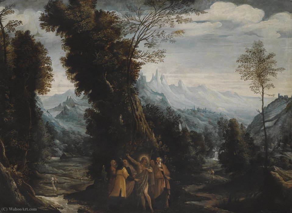 Landscape With John The Baptist Preaching In The Wilderness — Giovanni Andrea Mastelletta