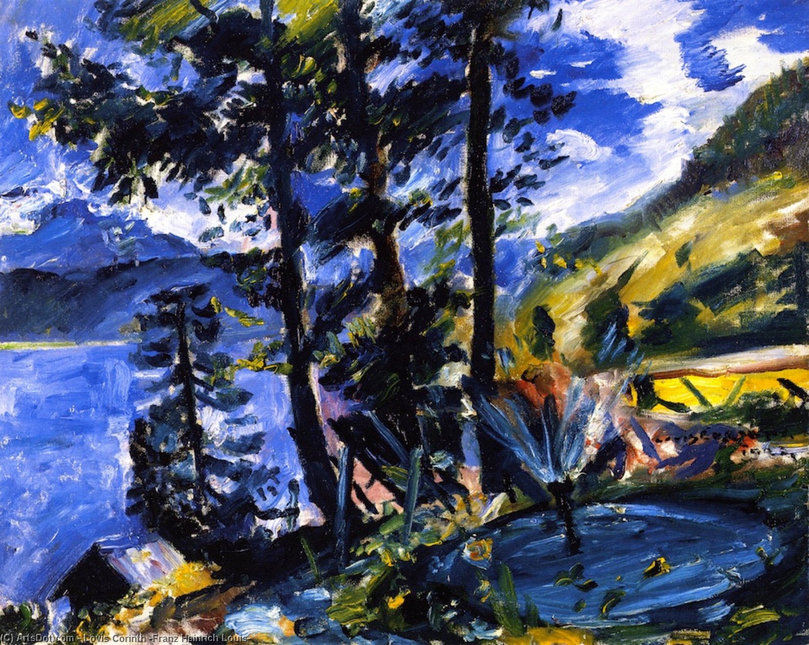Walchensee With Fountain — Корнит Ловис