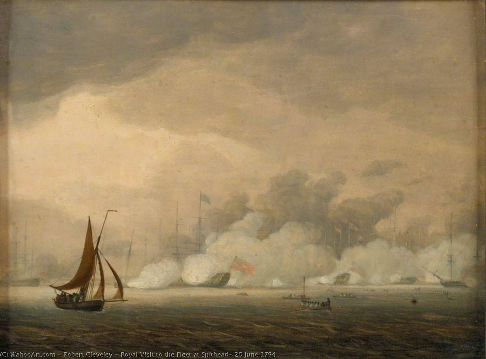Royal Visit To The Fleet At Spithead, 26 June 1794 — Robert Cleveley