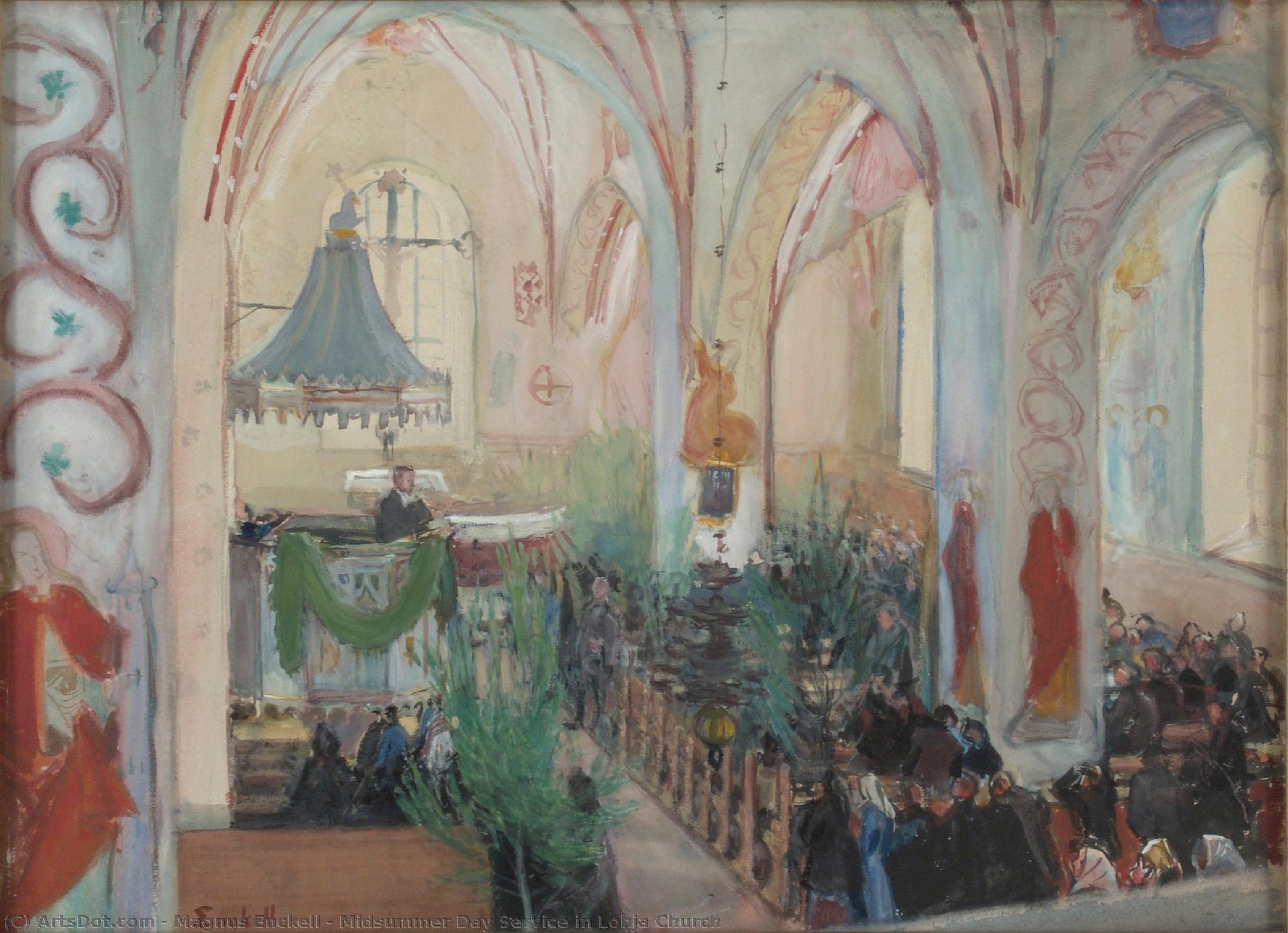 Midsummer Day Service In Lohja Church — Magnus Enckell