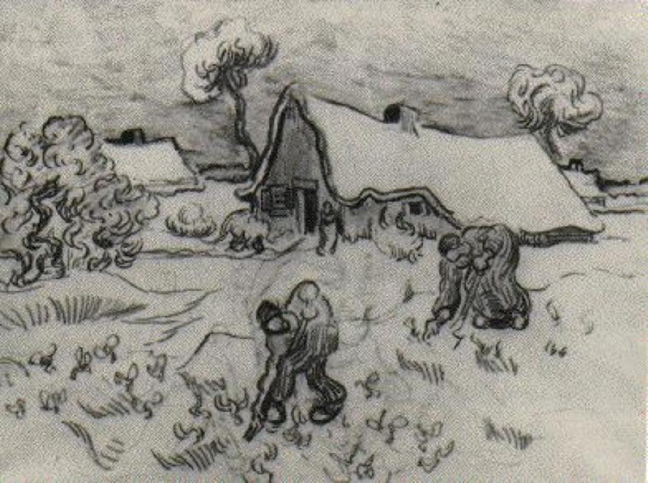Sketch Of Diggers And Other Figures — Vincent Van Gog