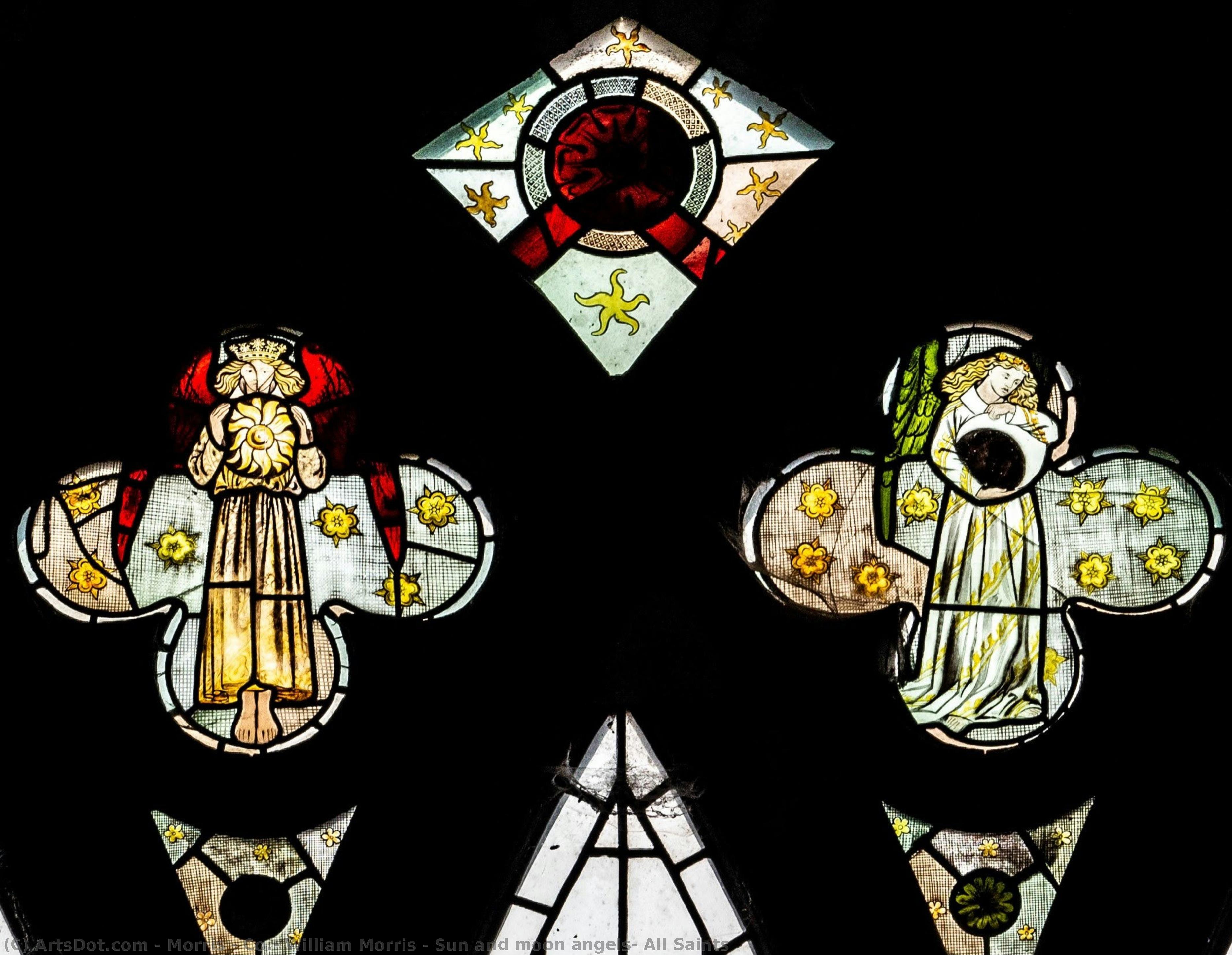 Sun And Moon Angels, All Saints — William Morris