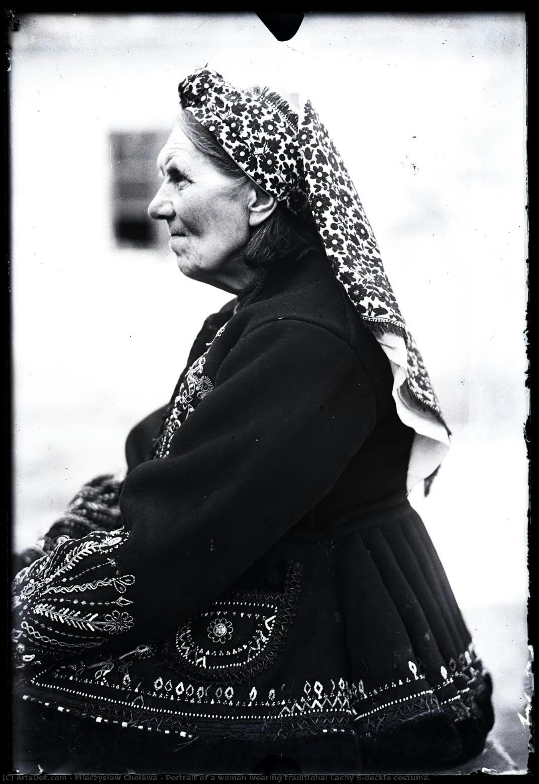 Portrait Of A Woman Wearing Traditional Lachy Sądeckie Costume. — Mieczysław Cholewa