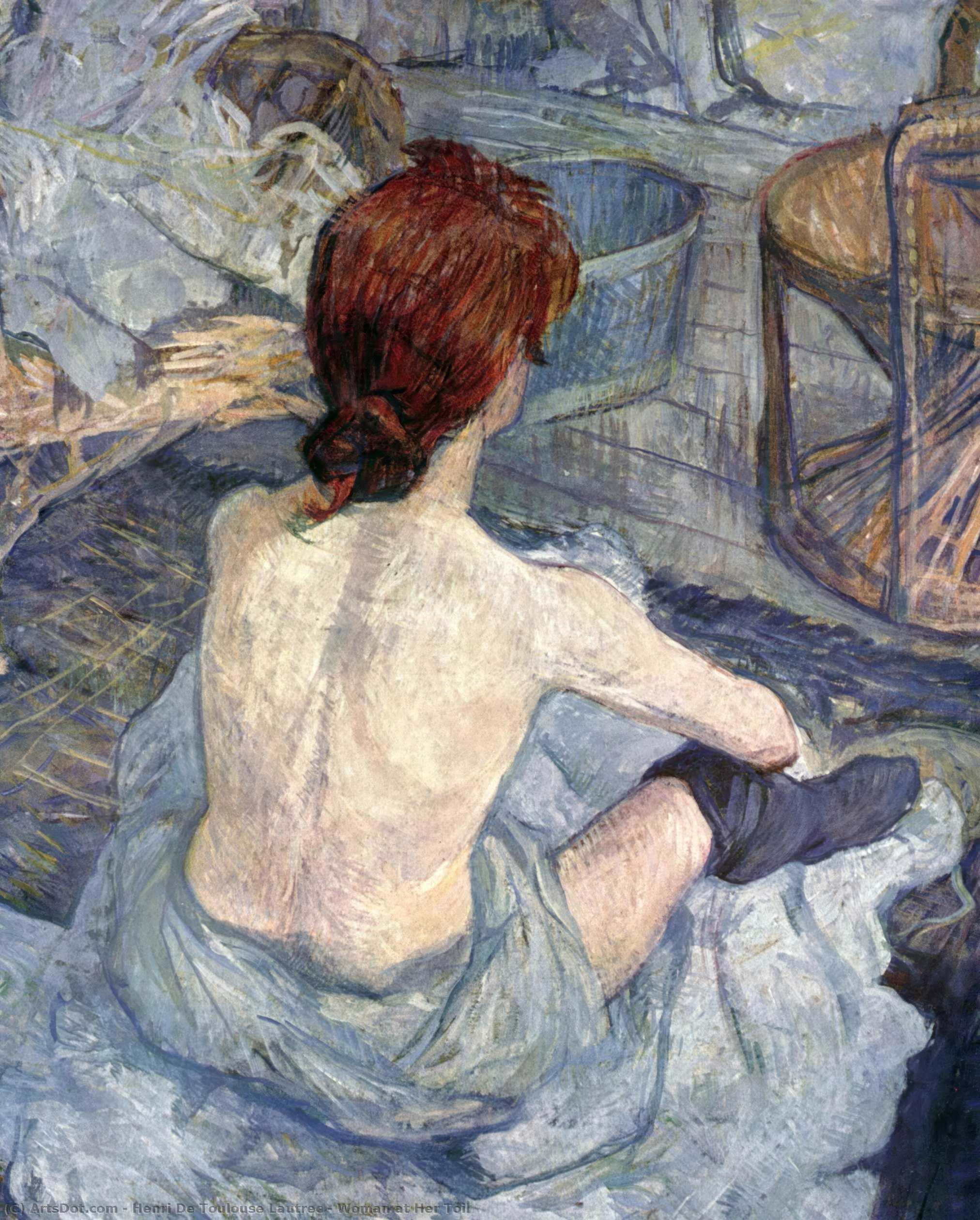 Woman At Her Toil — Henri De Toulouse-lautrec