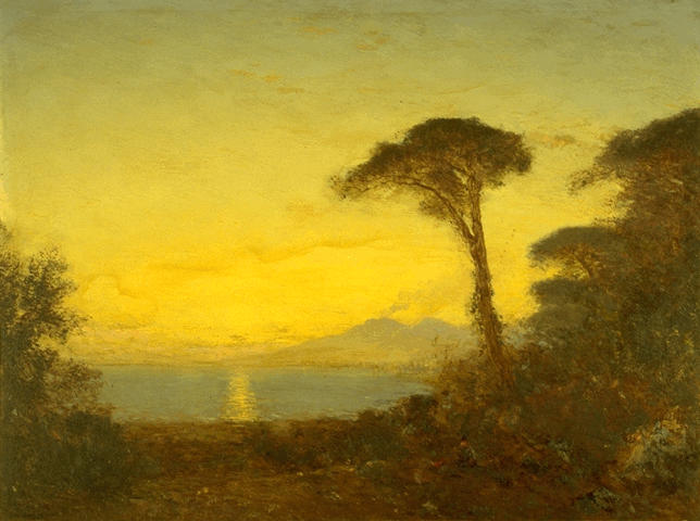 Effet De Soleil Couchant A Castellamare — Félix Ziem