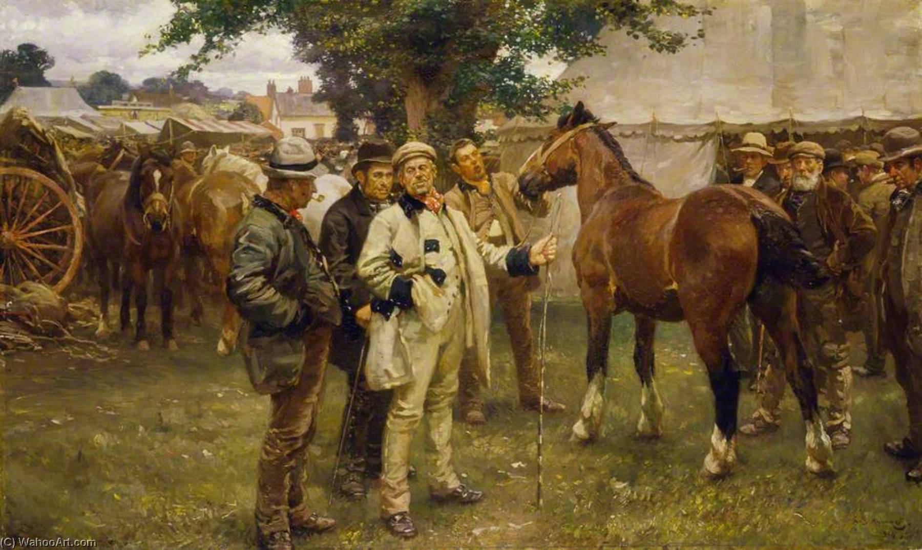 The Horse Fair (a Suffolk Fair) — Sir Alfred James Munnings