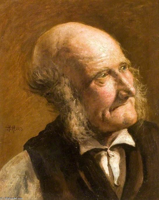 Portrait Of An Old Man With Side Whiskers — Sir Hubert Von Herkomer