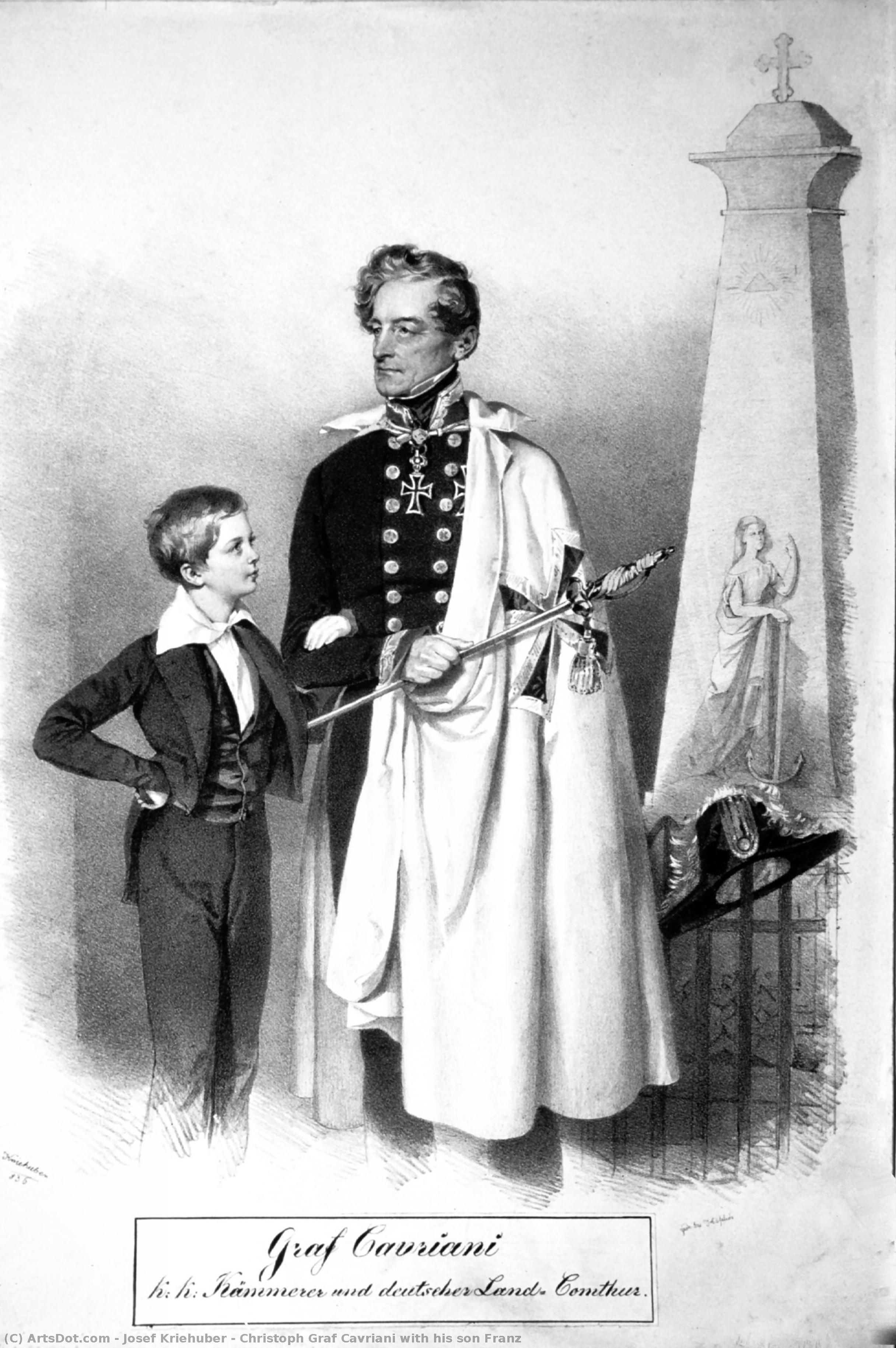 Christoph Graf Cavriani With His Son Franz — Josef Kriehuber