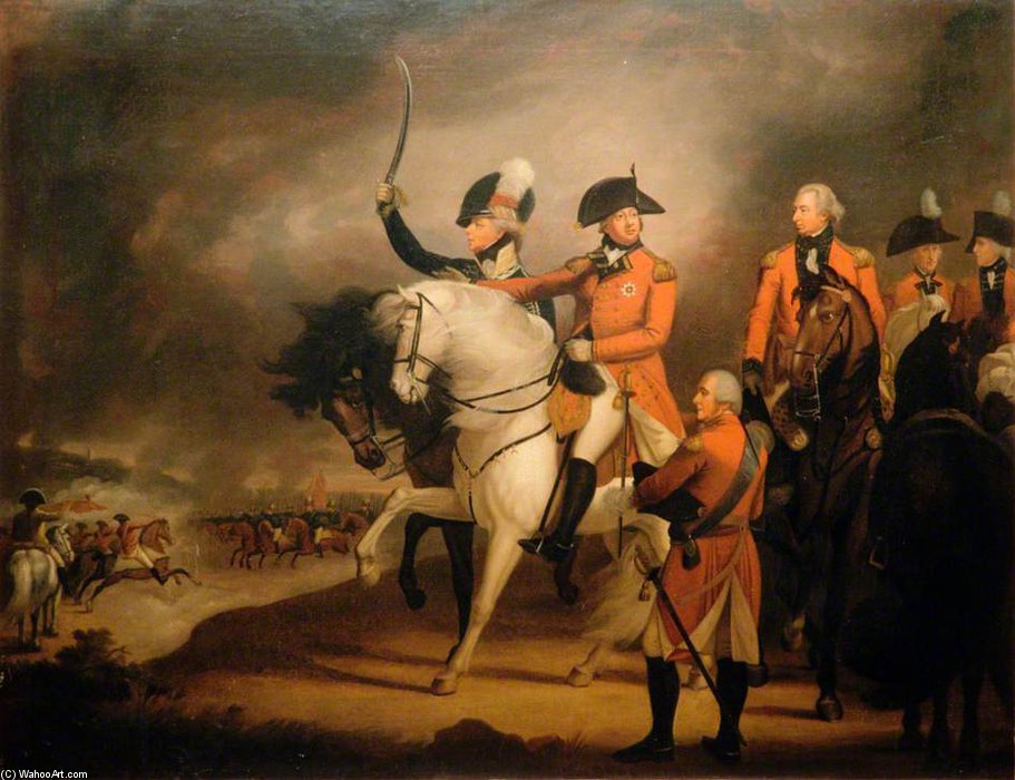 King George Iii Reviewing The 10th Dragoons — Sir William Beechey