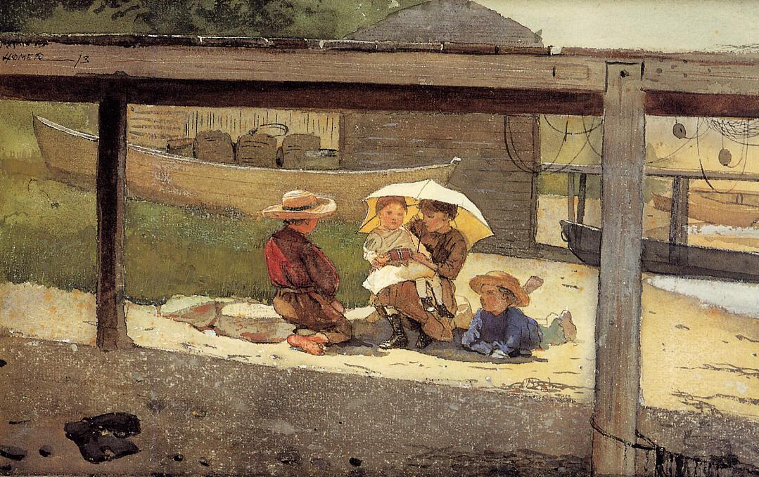 En Charge Del Bebé — Winslow Homer