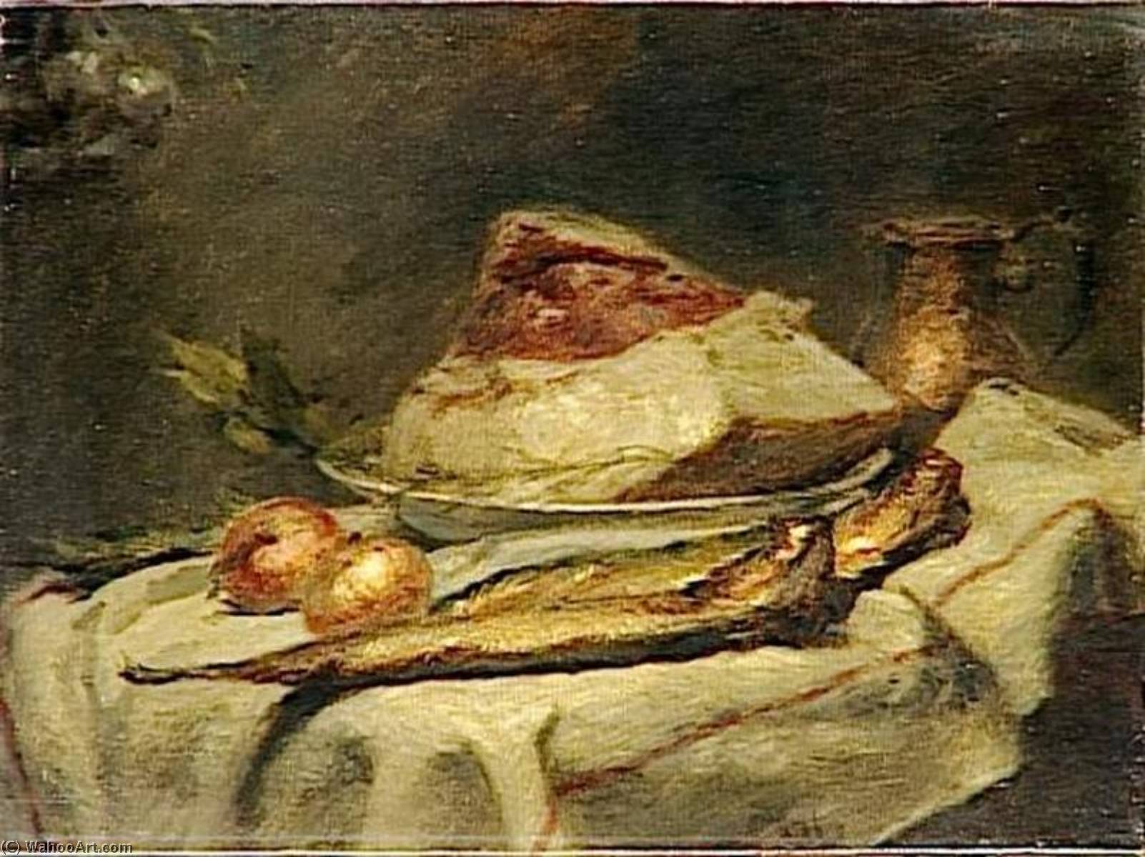 Nature Morte, Lard Et Harengs — Adolphe Félix Cals