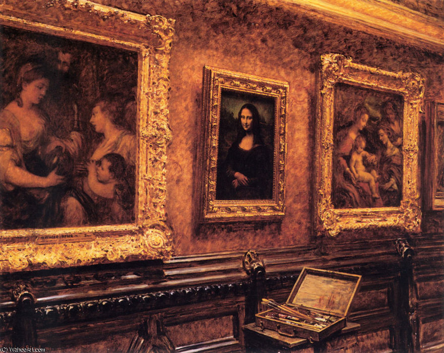 Mona Lisa At The Louvre — Louis Beroud