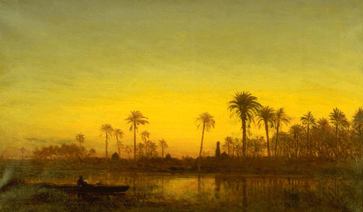 Crepuscule Sur Les Bords Du Nil A Damanhour — Félix Ziem