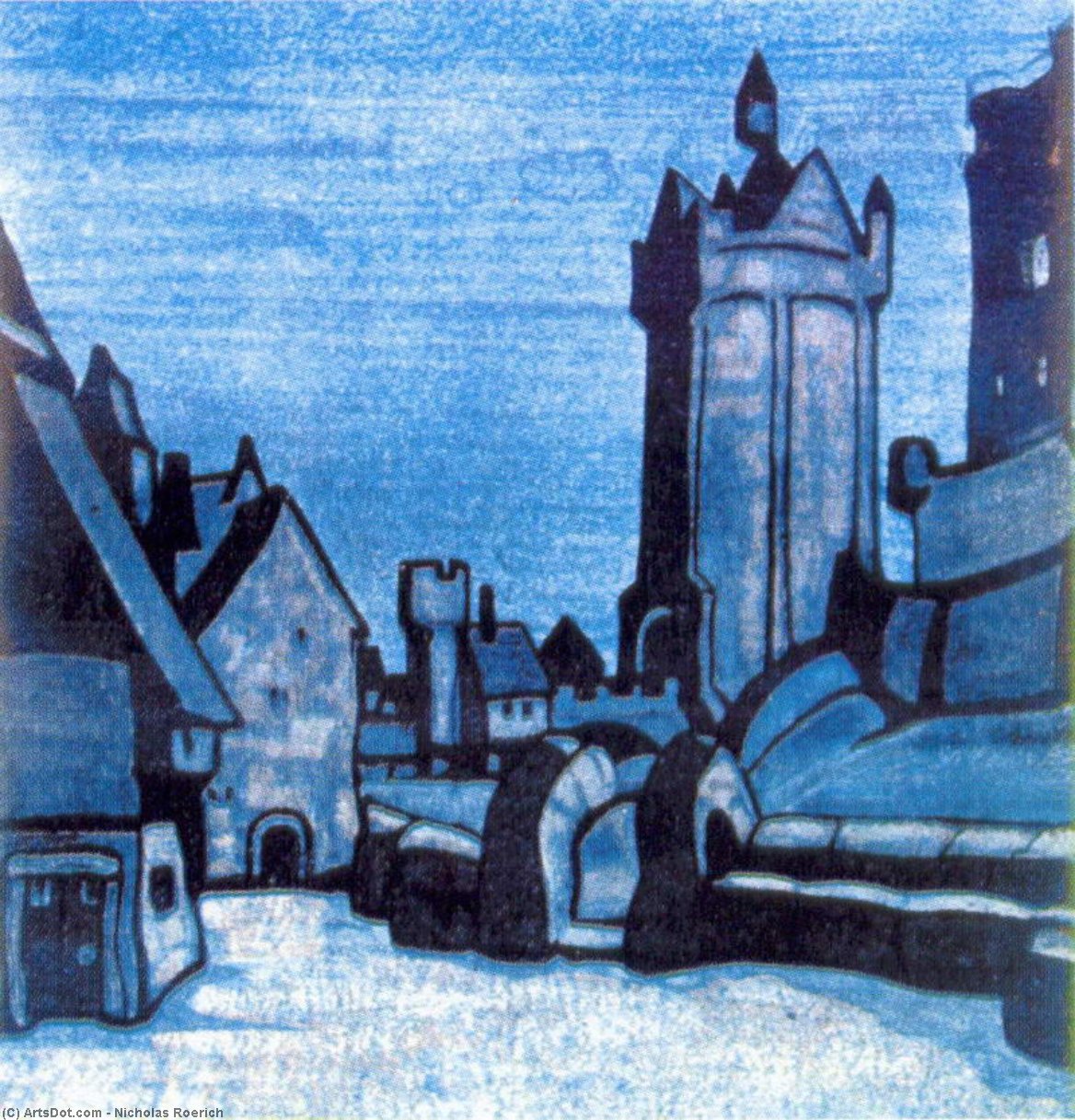 Street In Front Of Castle — Nicholas Roerich