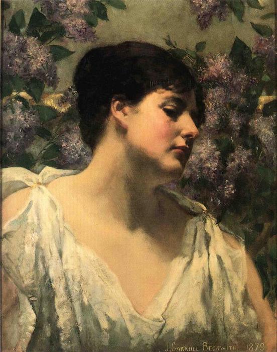 Under The Lilacs — James Carroll Beckwith