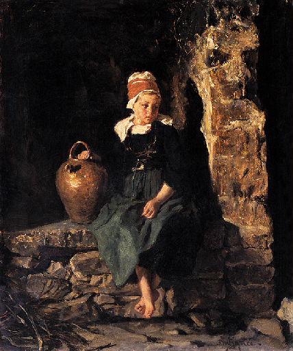 Jeune Bretonne De Bénodet — Pierre Alexandre Antigna