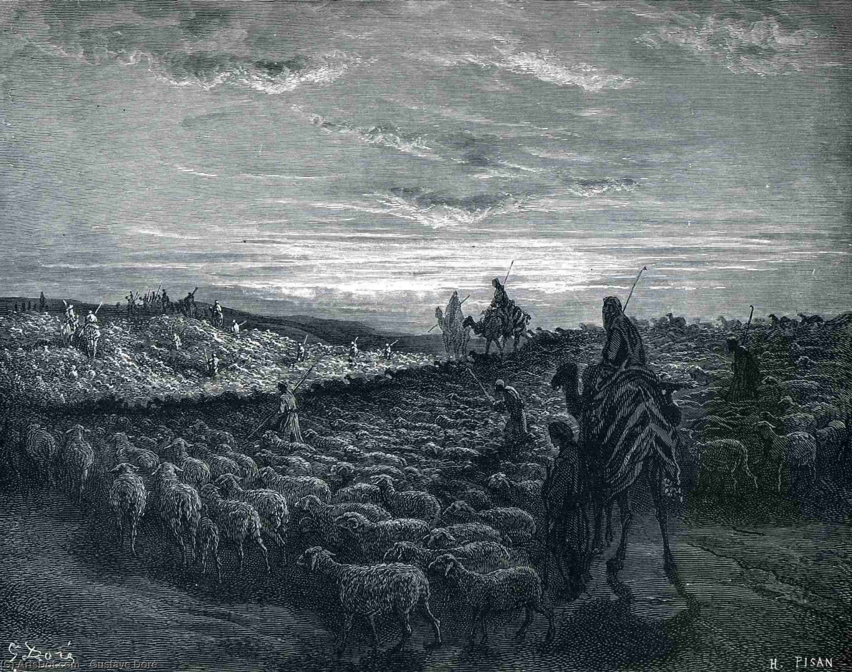 Abraham Journeying Into The Land Of Canaan — Paul Gustave Doré