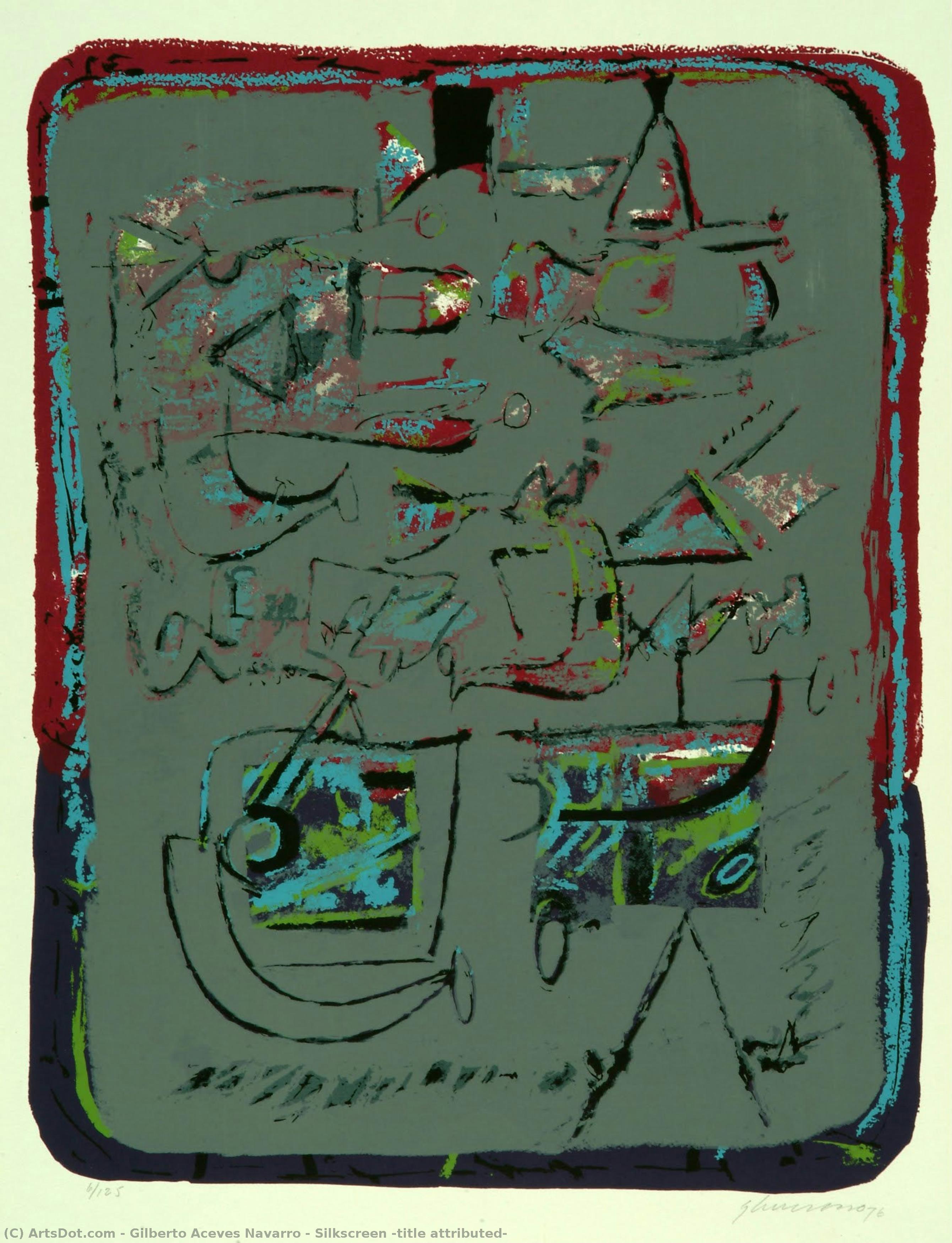 Silkscreen (title Attributed) — Gilberto Aceves Navarro