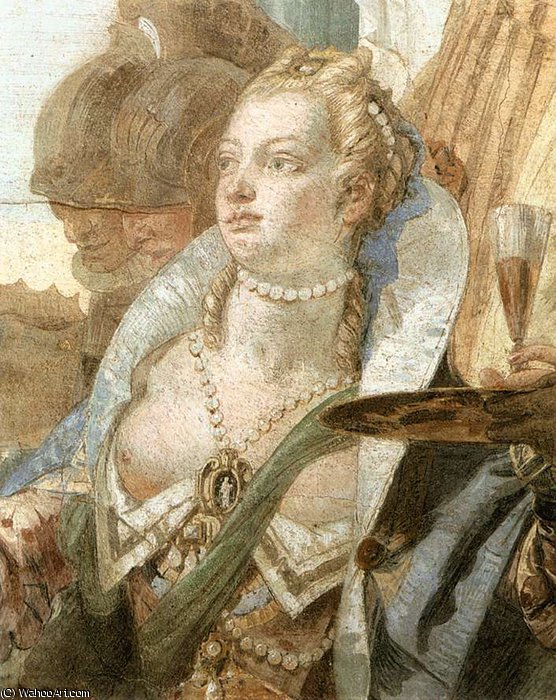 Palazzo Labia The Banquet Of Cleopatra (detail - ) — Giambattista Tiepolo