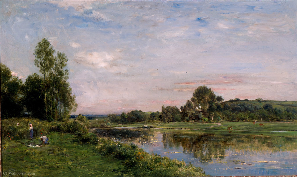 Banks Of The Oise River By Charles-francois Daubigny — Karl Pierre Daubigny