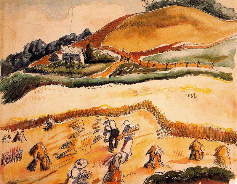Cutting Hay — Thomas Hart Benton
