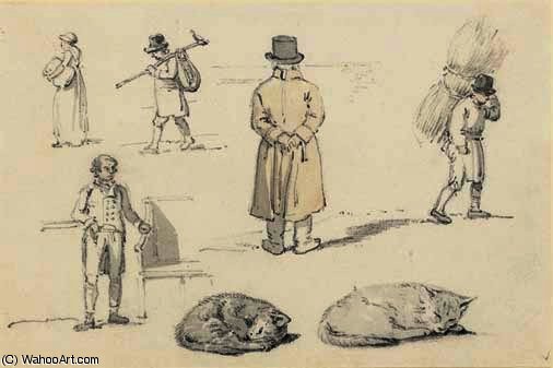 A Sheet Of Figure And Animals Studies — William Bill Alexander