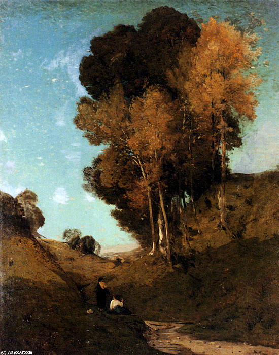 Ravin, Souvenir De La Campagne De Rome — Henri-joseph Harpignies