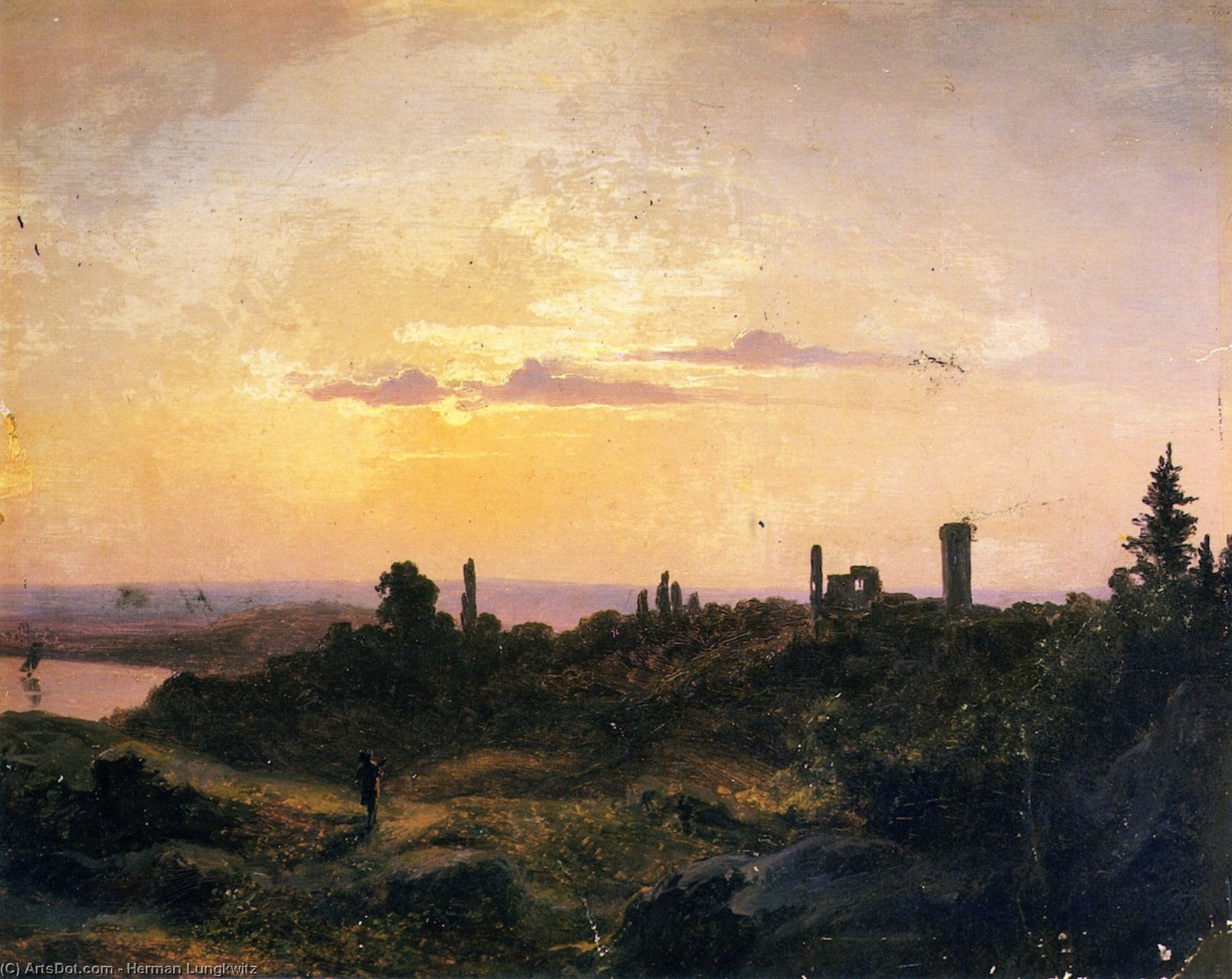 Sunset In Saxony — Herman Lungkwitz