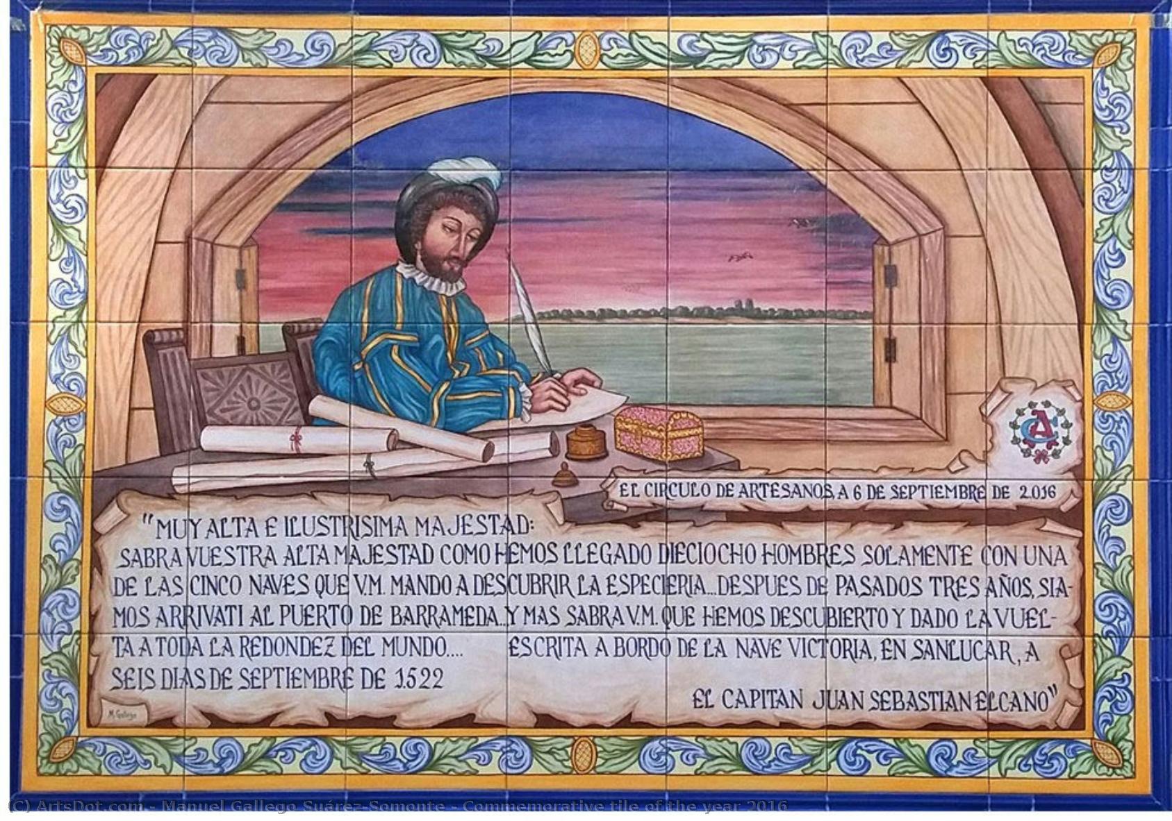 Commemorative Tile Of The Year 2016 — Manuel Gallego Suárez-somonte