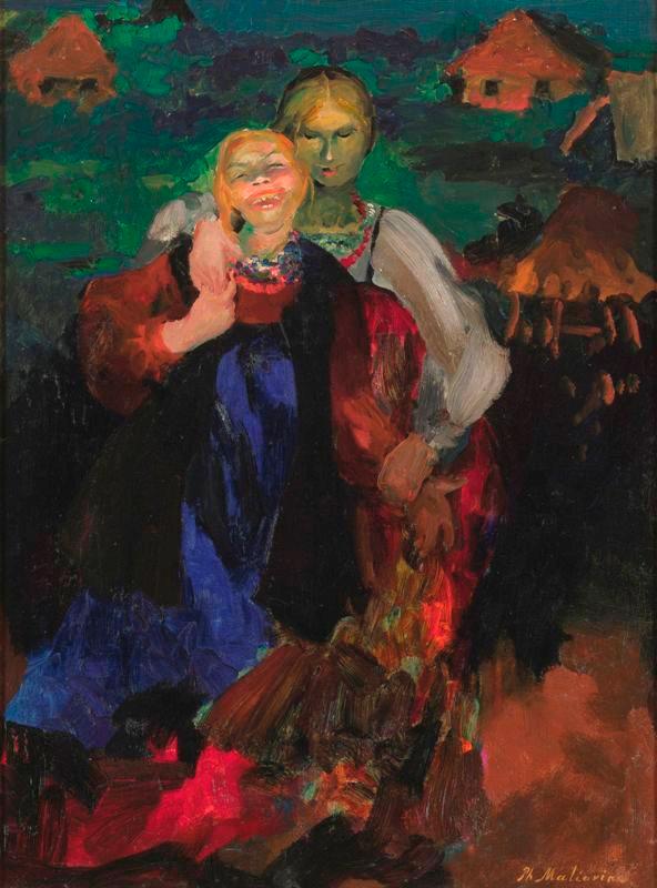 Laughing Girls — Filipp Andreevich Maliavin