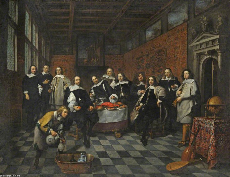 A Group Of Flemish Gentlemen — Gonzales Coques