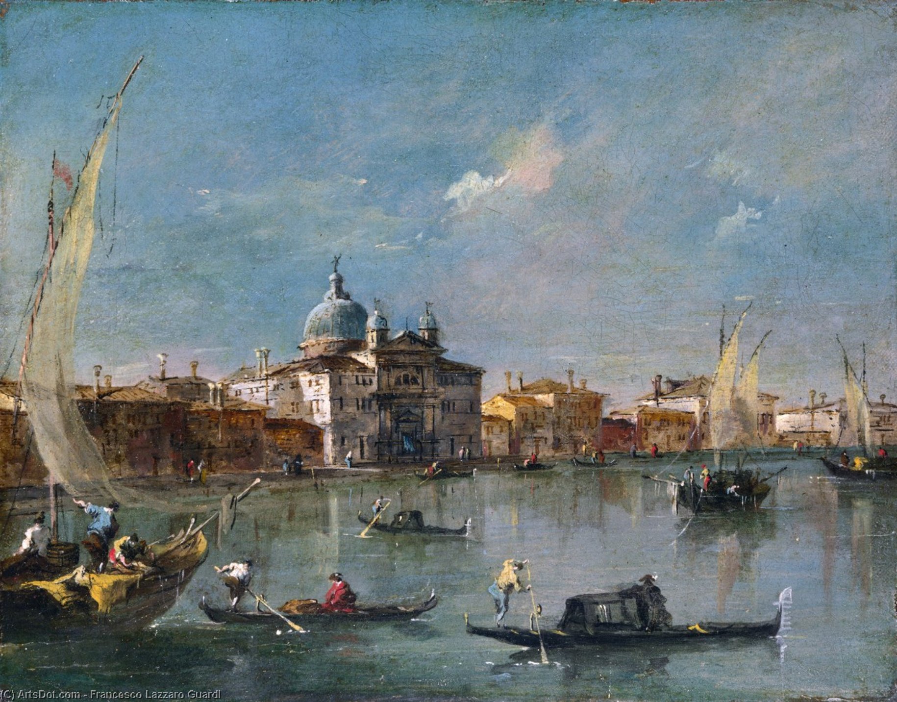 The Giudecca With The Zitelle — Francesco Lazzaro Guardi