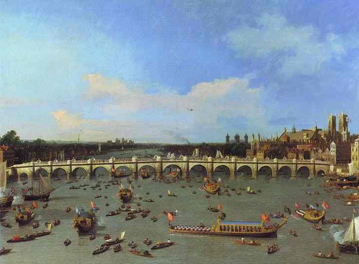 London - Westminster Bridge From The North On Lord Mayor's Day — Canaletto