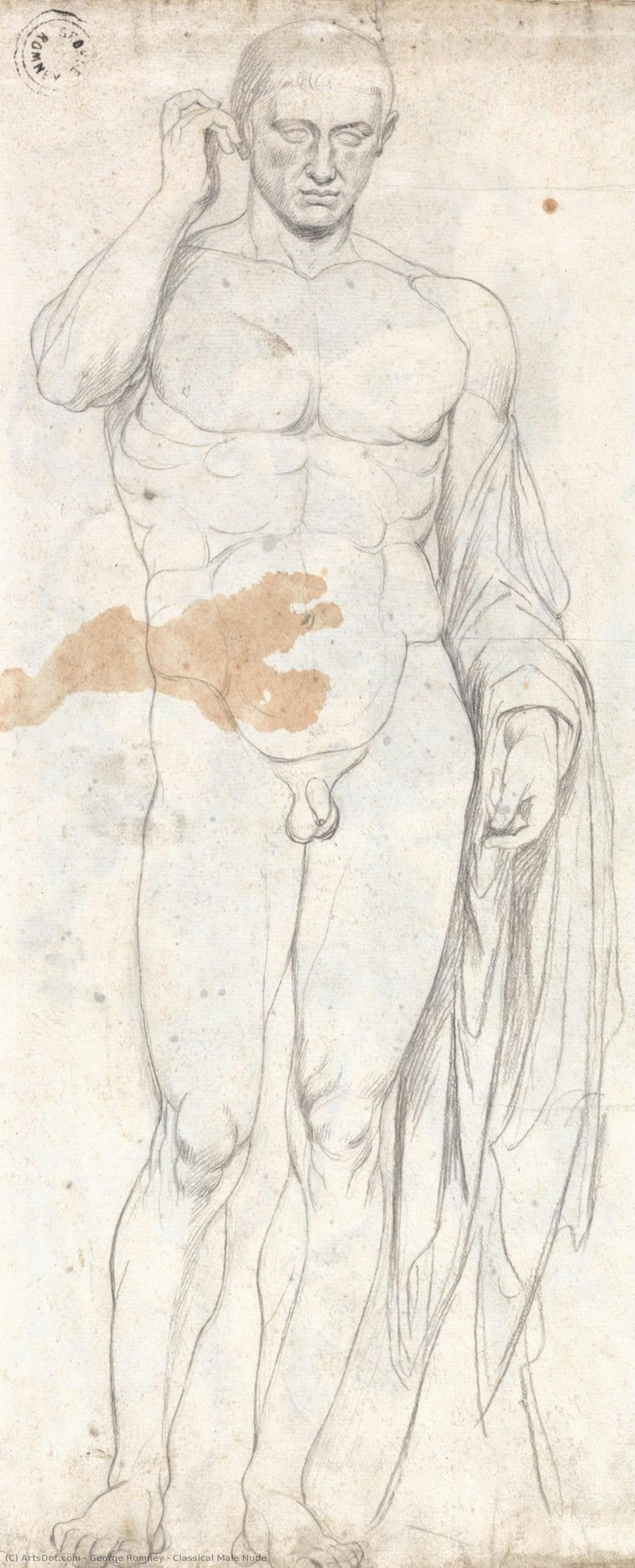 Classical Male Nude — George Romney